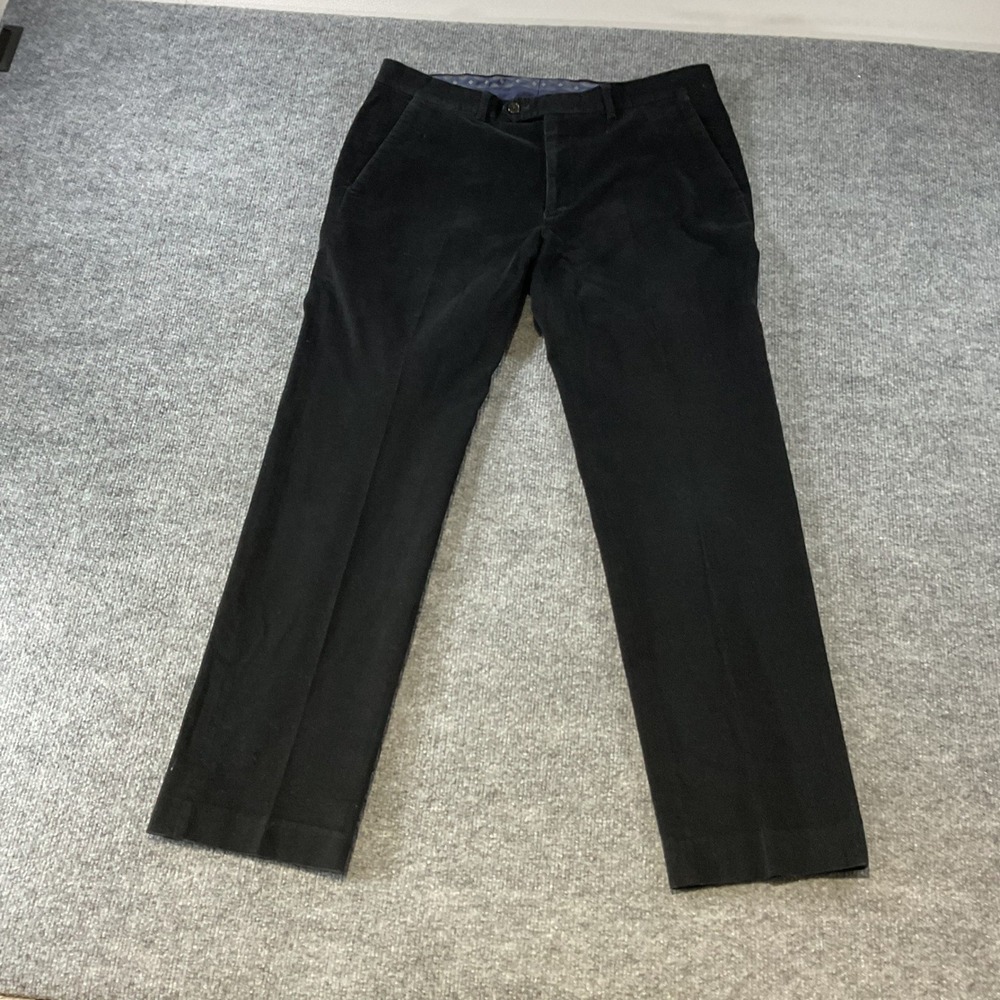 Lauren Ralph Lauren Mens Black Corduroy Stretch Trousers Pants 34x30